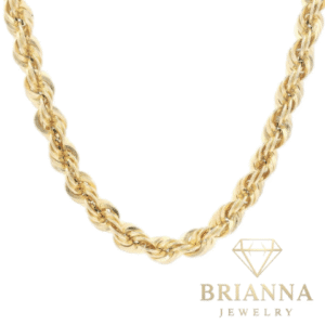 14k Hollow Rope Chain (7MM / 26” Inches) – Brianna Jewelry joya brianna jewelry