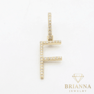 14K Initial F Pendant 💎VS Diamonds💎 – Brianna Jewelry joya brianna jewelry