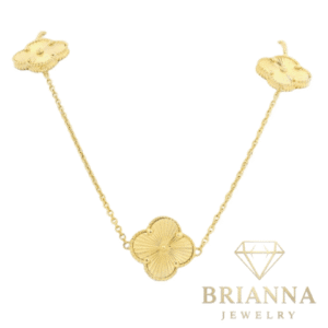 14K Women Gold Clover Choker – Brianna Jewelry joya brianna jewelry