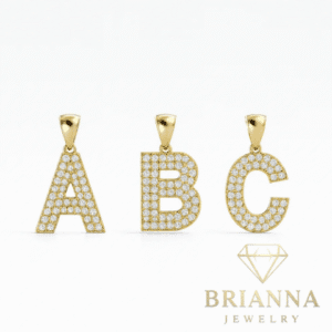 14k ALL Initial CZ Pendant – Brianna Jewelry joya brianna jewelry