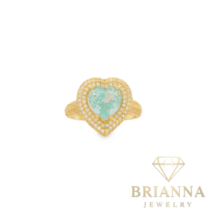 14K Light Blue Heart CZ Ring – Brianna Jewelry joya brianna jewelry