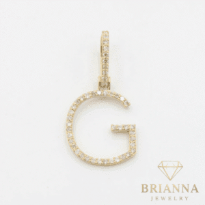 14K Initial G Pendant 💎VS Diamonds💎 – Brianna Jewelry joya brianna jewelry