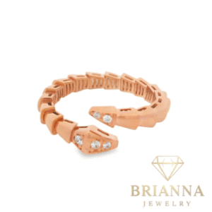 14K Rose Gold Serpent BViper CZ Ring – Brianna Jewelry joya brianna jewelry