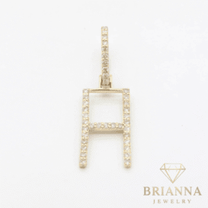 14K Initial H Pendant 💎VS Diamonds💎 – Brianna Jewelry joya brianna jewelry