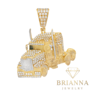 14k truck Side CZ Pendant – Brianna Jewelry joya brianna jewelry
