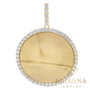 14K Round Picture Pendant (1.8” Inches ) – Brianna Jewelry joya brianna jewelry