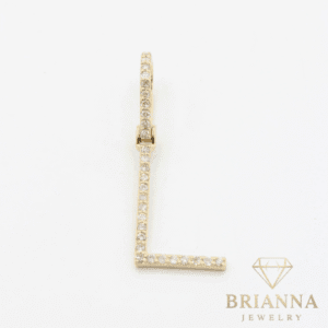 14K Initial L Pendant 💎VS Diamonds💎 – Brianna Jewelry joya brianna jewelry