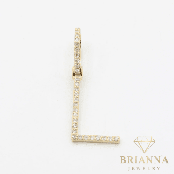 14K Initial L Pendant 💎VS Diamonds💎 – Brianna Jewelry joya brianna jewelry