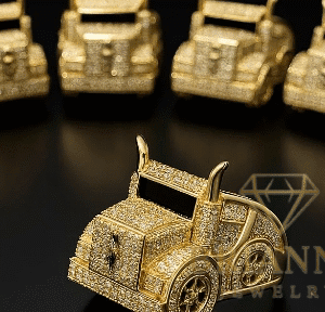 14K TRUCK Men’s CZ Ring (M) – Brianna Jewelry joya brianna jewelry