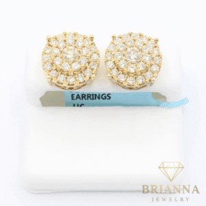 14k (13.5MM) Earrings Round Diamonds 💎 – Brianna Jewelry joya brianna jewelry