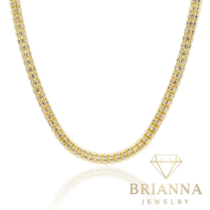 14K Moon Iced Chain (4.5MM – 22″ inches) – Brianna Jewelry joya brianna jewelry