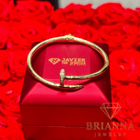 14K Kids Nail CZ Bracelet (14CM) – Brianna Jewelry joya brianna jewelry