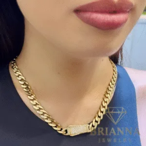 14k Hollow Cuban ITTALLO Choker for Women (8MM – 16″ Inches) – Brianna Jewelry joya brianna jewelry