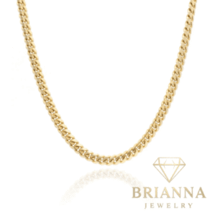 14k Cuban Miami SOLID Chain (4MM / 26” inches) – Brianna Jewelry joya brianna jewelry