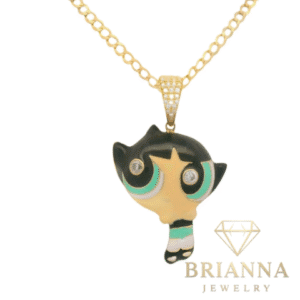 14K Bellota CZ Pendant W/ Solid Cuban Chain (18” Inches) – Brianna Jewelry joya brianna jewelry