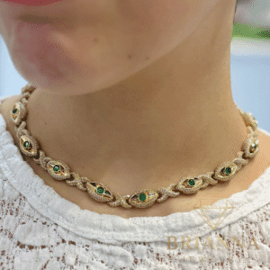 14k Evil Eye 🟢 Infinity Choker CZ – Brianna Jewelry joya brianna jewelry