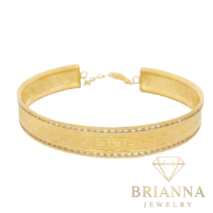 14K Classic Bangle for Women Greca Style – Brianna Jewelry joya brianna jewelry