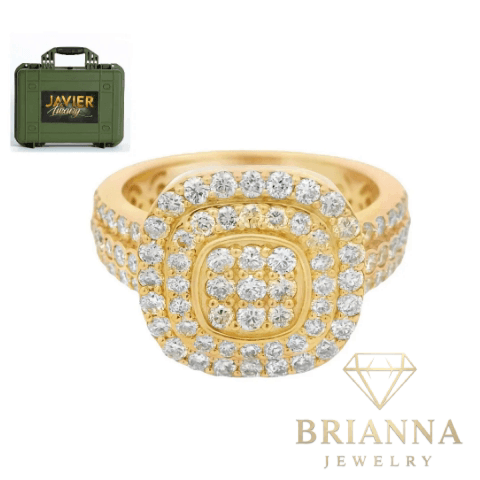 14 k Men’s Square Diamond Ring π β Brianna Jewelry joya brianna jewelry