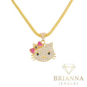 14k HK Pendant W/ Hollow Franco Chain (18” Inches) – Brianna Jewelry joya brianna jewelry