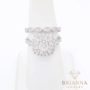 14K White Gold Duo 💎💍Diamond Ring – Brianna Jewelry joya brianna jewelry