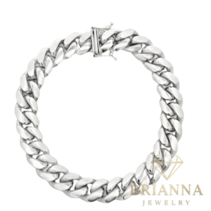 14K White Gold Miami Cuban Bracelet (11.4MM) – Brianna Jewelry joya brianna jewelry