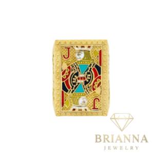 14k Jack Card CZ Men’s Ring – Brianna Jewelry joya brianna jewelry
