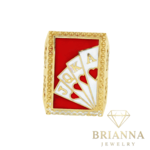 14k Poker Cards CZ Men’s Ring – Brianna Jewelry joya brianna jewelry