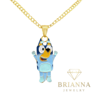 14K Bluey Pendant w/ Solid Cuban Chain (18” Inches) – Brianna Jewelry joya brianna jewelry