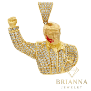 14K Full CZ Tr@mp Pendant (1.8″ Inches) – Brianna Jewelry joya brianna jewelry