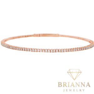 14 K Rose Gold Women’s Diamond Bangle – Brianna Jewelry joya brianna jewelry