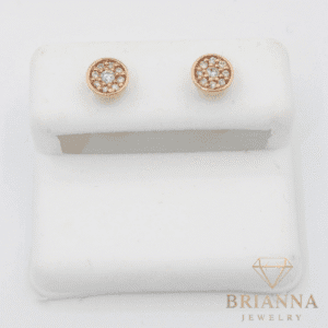 14k (6MM) Round Diamond Earrings 💎 – Brianna Jewelry joya brianna jewelry