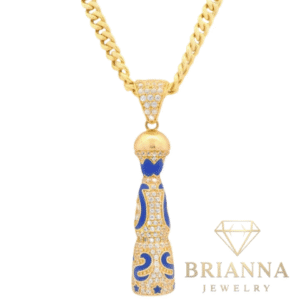14K Tequila Clase Azul CZ Pendant w/ Miami Hollow Cuban Chain (3.5MM – –
Brianna Jewelry joya brianna jewelry