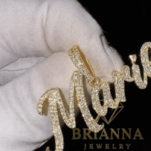 14 K Custom Lab Grown Diamond 💎 Name Pendant – Brianna Jewelry joya brianna jewelry