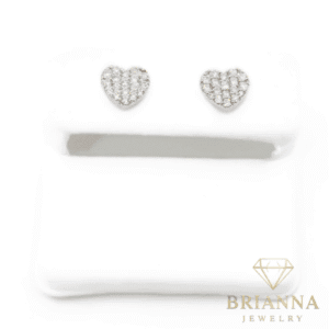 14k Heart Diamond Earrings 💎 – Brianna Jewelry joya brianna jewelry