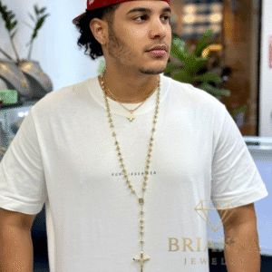 14K PA Rosary (8MM – 24” Inches) – – Brianna Jewelry joya brianna jewelry