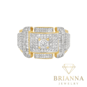 14k Men’s Rectangle Diamond Ring 💎 – Brianna Jewelry joya brianna jewelry