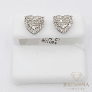14k (10.5MM) Heart Diamond Earrings 💎 – Brianna Jewelry joya brianna jewelry