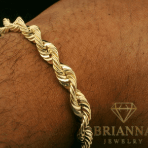 14K Hollow Rope Bracelet (6.3MM) – Brianna Jewelry joya brianna jewelry