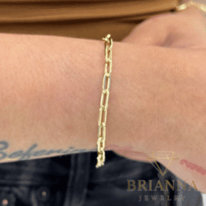 14K Paper Clip Bracelet (3.5MM) – Brianna Jewelry joya brianna jewelry