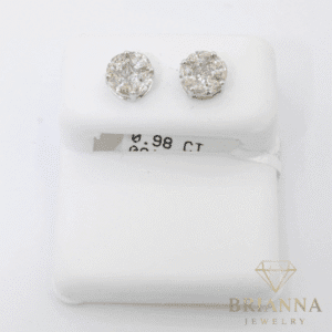 14k (6.2MM) Round Diamond Earrings 💎 – Brianna Jewelry joya brianna jewelry