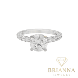 18K White Gold Engagement Ring 3CT VVS 💎Hybrid Diamonds – Brianna Jewelry joya brianna jewelry