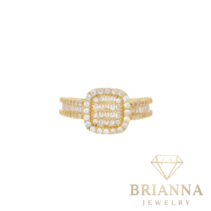 14 K Women’s CZ Square Baguette Ring – Brianna Jewelry joya brianna jewelry