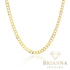 14k Solid Cuban Curb Chain (3.5MM – 16” Inches) – Brianna Jewelry joya brianna jewelry