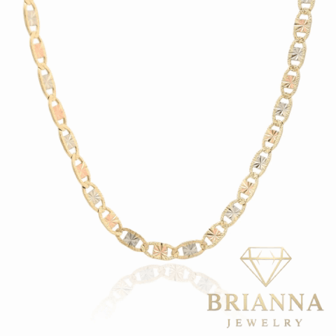 14K Valentino Three Tone Chain (18” Inches) – Brianna Jewelry joya brianna jewelry