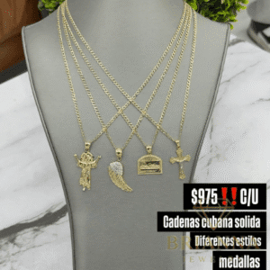 14 K Religious Pendant w/ Solid Cuban Chain (24” Inches) 🔥 – Brianna Jewelry joya brianna jewelry
