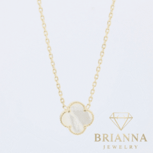 14K White Clover Necklace โ Brianna Jewelry joya brianna jewelry