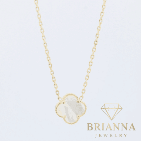 14K White Clover Necklace – Brianna Jewelry joya brianna jewelry