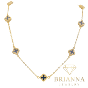 14K Women Blue Clover (S) Choker – Brianna Jewelry joya brianna jewelry