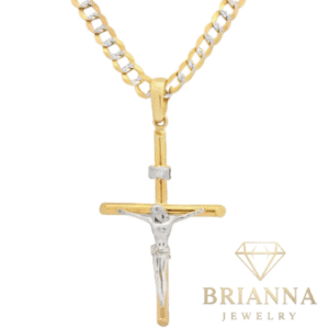14K Cross Pendant W/ Solid Two Tone Cuban Chain (4.8MM – 22” Inches) J –
Brianna Jewelry joya brianna jewelry