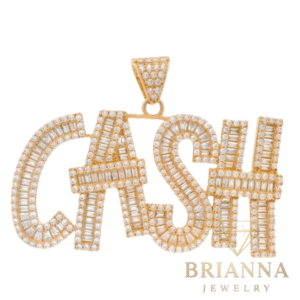 14K CASH Baguette CZ Pendant – Brianna Jewelry joya brianna jewelry